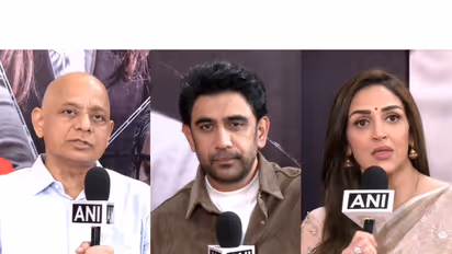 'Pratap' team Amit Sadh, Esha Deol, Sachin Saraf (Photo/ANI)