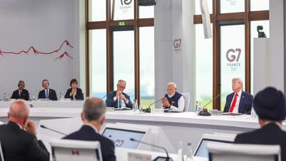 Prime Minister Narendra Modi at G7 outreach summit (Photo/X@MEAIndia)