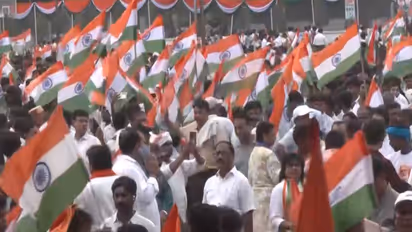 Har Ghar Tiranga Yatra in Varanasi (Photo/ANI)