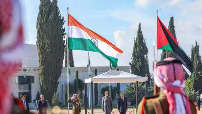 Prime Minister Narendra Modi along with Jordan's Prime Minister, Jafar Hassan (Photo/ANI)