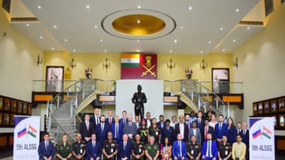 Indian and Russian delegations participate in the fifth India-Russia Army Land System Sub-Group (ALSSG) meeting in New Delhi. (Photo: X/@SpokespersonMoD)