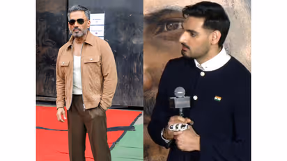 Suniel Shetty and Ahan Shetty (Photo/ANI)