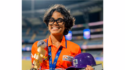 SoBo Mumbai Falcons cricketer Swara Jadhav (Image: T20 Mumbai Women's League)