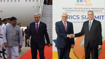Kazakh President Tokayev, Bahrain's Foreign Minister Al Zayani arrive in India for 18th BRICS Summit (Photo/X@MEAIndia)