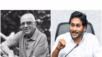 Singeetam Srinivasa Rao (L) YS Jagan Mohan Reddy (R)(File photos/X/@ysjagan/ANI)