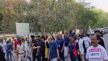 Visual from 'Raftaar-e-Sukoon' marathon (Photo/ANI)