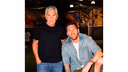 Lionel Messi (right) and his late father, Jorge Messi (left). (Photo: Instagram/@leomessi)