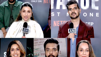 (L-R) Parineeti Chopra, Tahir Raj Bhasin, Harleen Sethi, Dhruv Chowdhary and Soni Razdan (Photo/ANI)