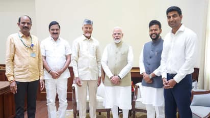 PM Modi meets TDP Ministers (Photo/ANI)