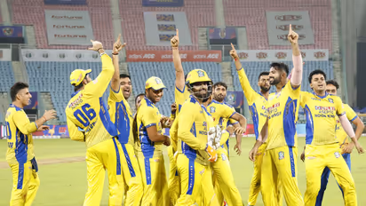 Noida Kings players celebrating their win over Kashi Rudras in UPT20 League 2026 Eliminator. (Photo: UPT20 League)