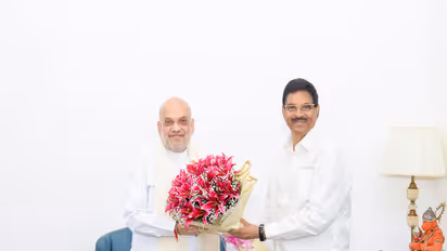 Odisha Governor Hari Babu Kambhampati with Union Home Minister Amit Shah (Photo/X/@DrHariBabuK)
