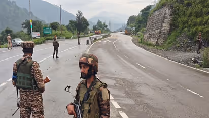 Security personnel deployed at Ramban (Photo/ANI)