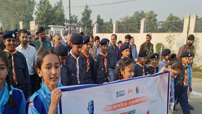 District Administration Kathua organises Padayatra (Photo/ANI)