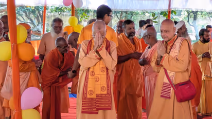 Shodashi Puja for late Swami Swarupananda Saraswati (Photo/ANI)