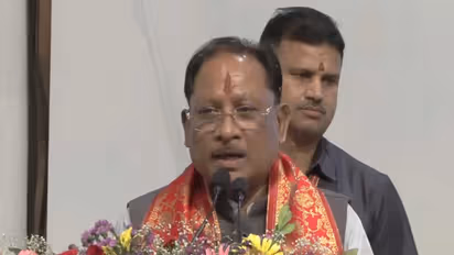 Chhattisgarh CM Vishnu Deo Sai during Yoga charge assumption ceremony (Photo/ANI)