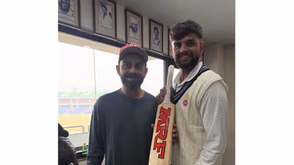 Sanat Sangwan with Virat Kohli. (Photo: @sanat.sangwan Instagram)