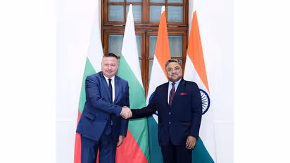 Secretary (West) in the Ministry of External Affairs, Sibi George, and Christo Polendakov, Deputy Minister of Foreign Affairs of Bulgaria (Photo/X@MEAIndia)
