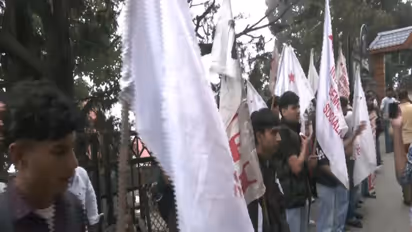 SFI holds protest on dismissal of NTA (Photo/ANI)
