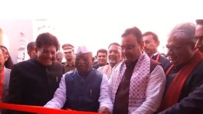 Rajasthan CM Bhajan Lal Sharma and Union Minister Piyush Goyal (Photo/ANI)