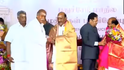 Visual from the swearing-in ceremony in Puducherry (Photo/ANI)