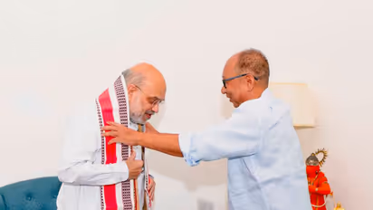 Manipur CM Yumnam Khemchand meets Union Home Minister Amit Shah (Photo/@YKhemchandSingh/X)