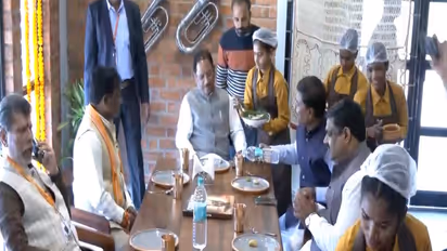 Chhattisgarh CM Sai inaugurates Cafe Pandum in Bastar (Photo/ANI)