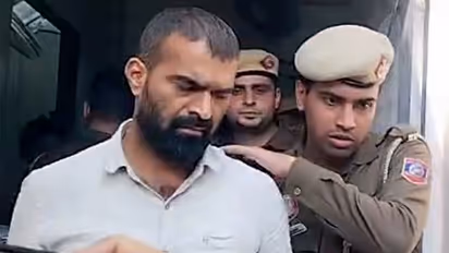 Indian Youth Congress workers brought to Patiala House Court by the police in connection with their protest at the AI Summit at Bharat Mandapam (Photo/ANI)