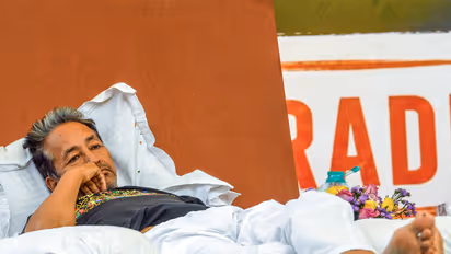 Activist Sonam Wangchuk during his hunger strike at Jantar Mantar (File Photo/ANI)