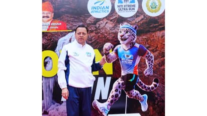 CM Dhami unveils "Kyalu - The Snow Leopard" for Niti Extreme Ultra Run 2026 (Photo/ANI)