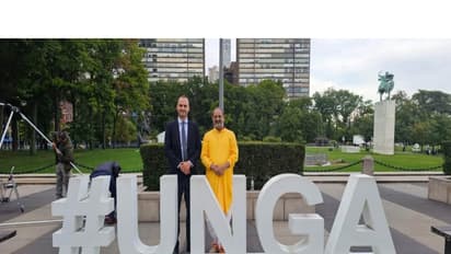 Global Interfaith leader Dr Chinmay Panda at UNGA (Photo/Courtesy Dr Chinmay Panda)