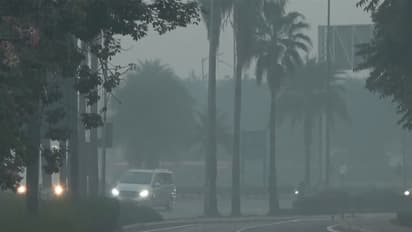 Visual showcasing toxic smog at IGI T3, Delhi (Photo/ANI)