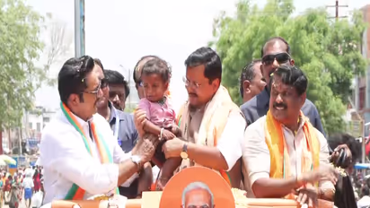 BJP national president Nitin Nabin during a rally in Tamil Nadu's Sattur (Photo/ANI)