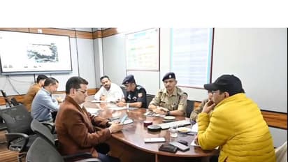 District Magistrate Prashant Arya monitors the situation from the District Disaster Control Room in Uttarkashi (Photo/ANI)