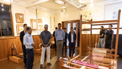 Secretary (East) P Kumaran visits Mekong-Ganga Cooperation Textile Museum in Cambodia (Photo/X/@MEAIndia)