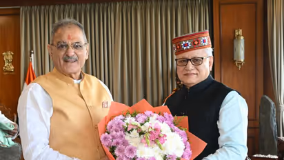Governor of Himachal Pradesh Kavinder Gupta called on Maharashtra Governor Jishnu Dev Varma at Lok Bhavan, Mumbai (Photo/ANI)