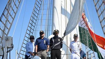 Indian Naval Ship (INS) Sudarshini at Boston (Photo: X@IndiainBoston)