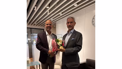 EAM S Jaishankar and Switzerland and Liechtenstein Ambassador Mridul Kumar (Photo/X/@IndiainSwiss)