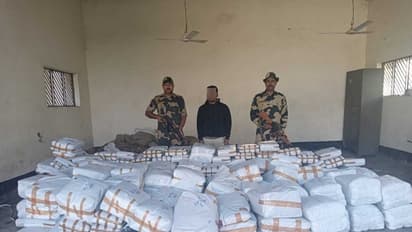 BSF and Customs teams during the seizure of smuggled goods in Tripura (Photo/BSF Tripura)