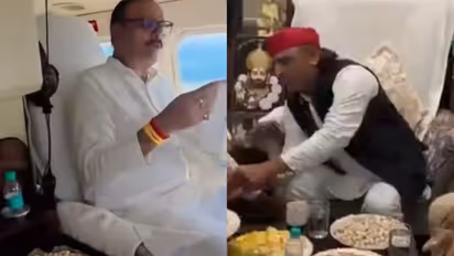 UP Deputy CM Brajesh Pathak (L) and Samajwadi Party chief Akhilesh Yadav (R)(Photo/X/ @brajeshpathakup, @yadavakhilesh)