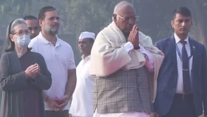 Congress leaders at Shakti Sthal in New Delhi (Photo/ANI)