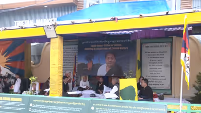 Tibetan Youth Congress begins chain hunger strike in Dharamshala (Photo/ANI)