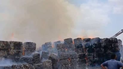 Fire broke out at a paper mill in the Wankaner area (Phtoto/ANI)