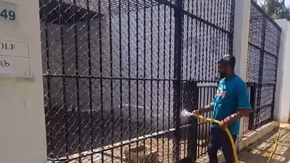 Water sprayed in cages (Photo/ANI)
