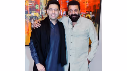 Raghav Chadha along with Sanjay Dutt (Photo/Instagram/@raghavchadha88)