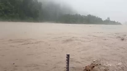 Heavy rain swells rivers in Uttarakhand (Photo/ANI)