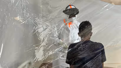 A patient infected with Ebola virus being treated in Democratic Republic of Congo (Photo/X@DrTedros)