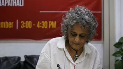Author Arundhati Roy (Photos/ANI)
