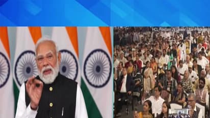 Prime Minister Narendra Modi addressed the event via video-conferencing. Uttar Pradesh Chief Minister and other leaders at the event (Photo/Youtube/@narendramodi))