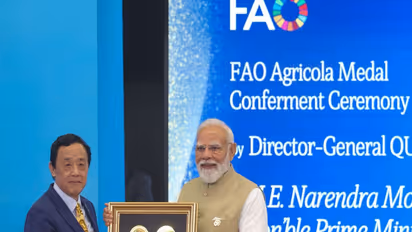 Prime Minister Narendra Modi and Qu Dongyu, Director General of FAO (Photo: X@narendramodi)
