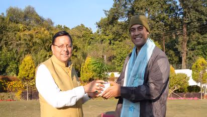 Jubin Nautiyal meets Uttarakhand CM (Photo/X@pushkardhami)